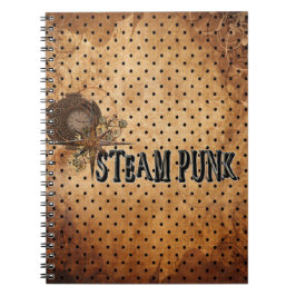 Steampunk Ord Collage Anteckningsbok Med Spiral
