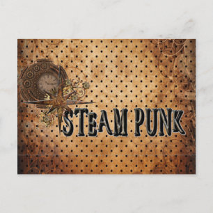 Steampunk Ord Collage Vykort