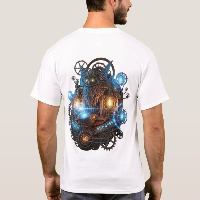 Steampunk Owl Guardian T-Shirt (Baksida)