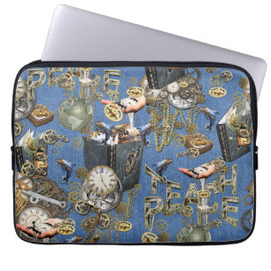 Steampunk på Blue Denim Laptop Fodral