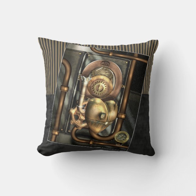 Steampunk på hjärta kudde (Framsida)