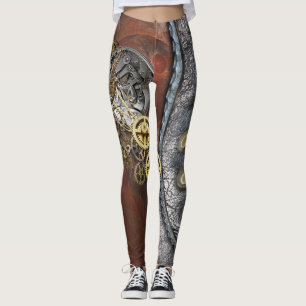 Steampunk på läder leggings