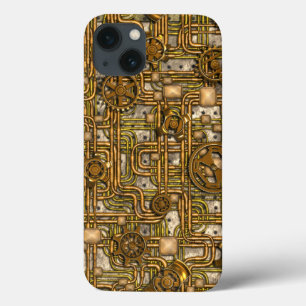 Steampunk panel - utrustar och rör - mässing
