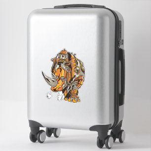 Steampunk-pansar RHINO Mekanisk Geek Chic Klistermärken