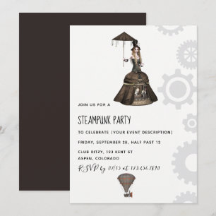 Steampunk Party-inbjudan Inbjudningar