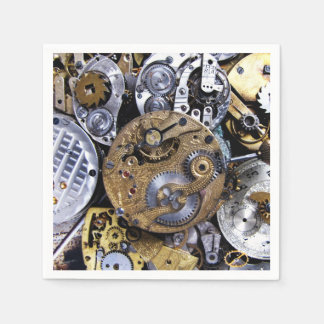 Steampunk party Vintage Victorian Pocket watch Pappersservett