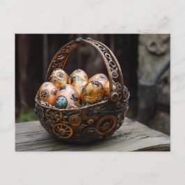 Steampunk Påsk Hälsning Helg Vykort