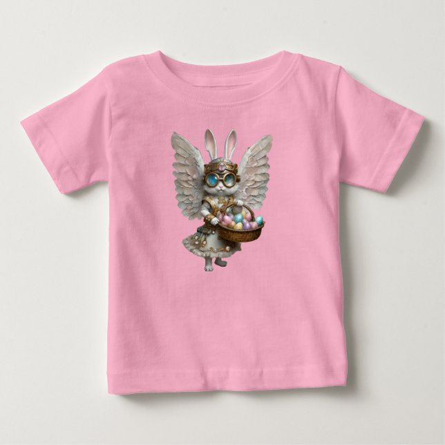 Steampunk Påskharen Ängel Tjej T Shirt (Framsida)