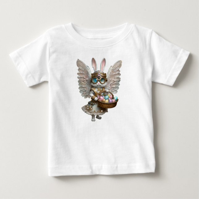 Steampunk Påskharlekin Ängel Flicka T Shirt (Framsida)