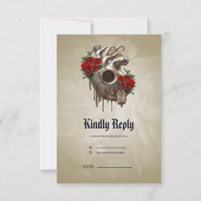 Steampunk Passion, Kärlek mekaniska hjärta. OSA Kort (Framsida)