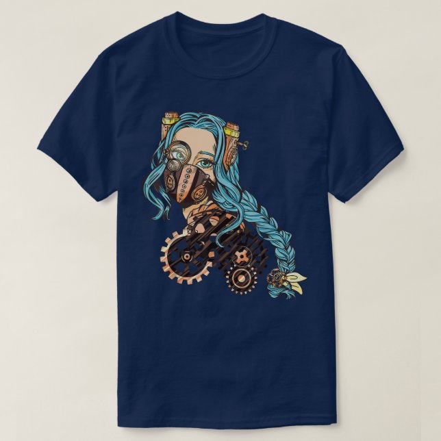 Steampunk Pastel Goth Aesthetic Yami Kawaii Anime T Shirt (Design framsida)