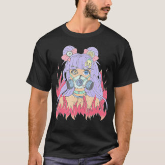 Steampunk Pastel Goth Yami Kawaii Anime Girl Creep T Shirt