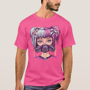 Steampunk Pastell Goth Tjej Kuslig Anime Cyber Pun T Shirt