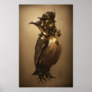 Steampunk Penguin | Skriv ut Poster