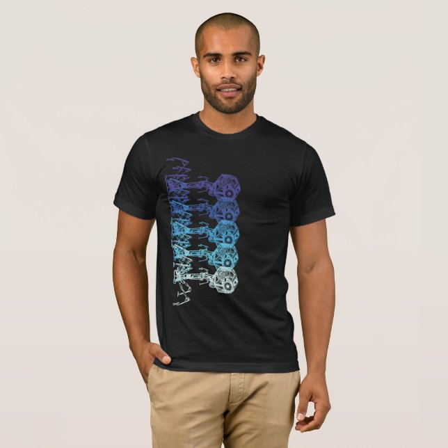 Steampunk_Phage i uppehällefärg Tee Shirt (Hel framsida)