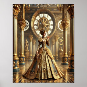 Steampunk Pin-Up Poster 4, Clockwork Duchess