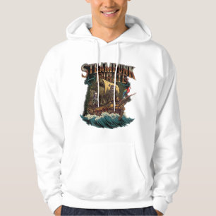 Steampunk Pirat Mekanisk Korsar Viktoriansk Kugghj Hoodie
