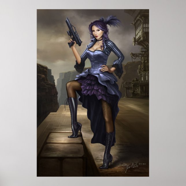 Steampunk Pirate Lady Poster (Framsidan)