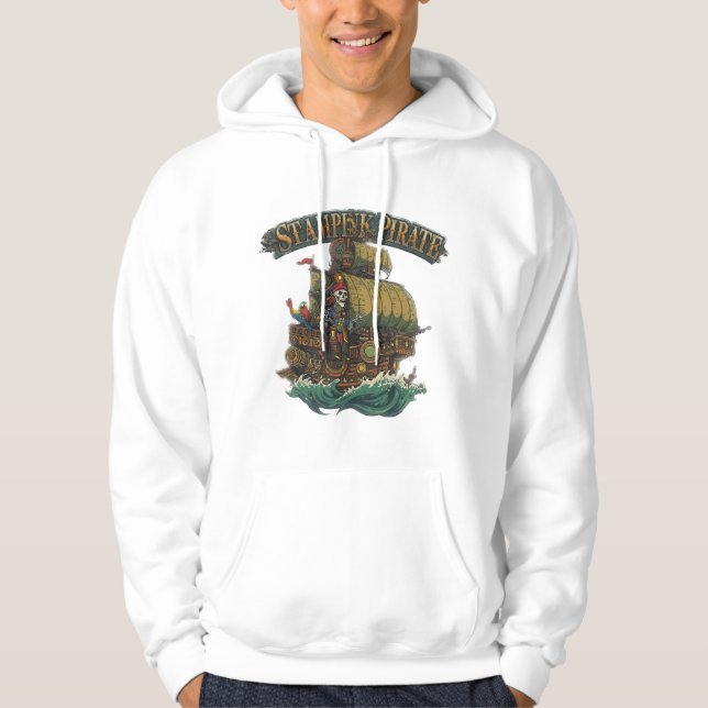 Steampunk Pirate Mechanical Corsai Victorian Cogwo Hoodie (Framsida)