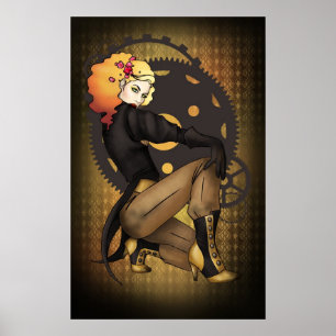 Steampunk piratpropaganda poster