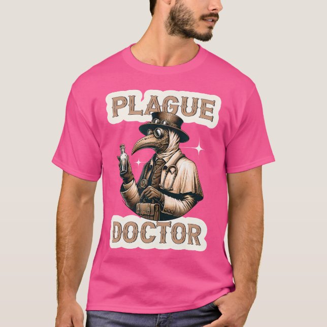 Steampunk Plague Doktor Gothic Stil Plague Doktor T Shirt (Framsida)