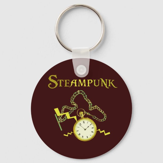 Steampunk Pocketwatch Nyckelring (Framsida)