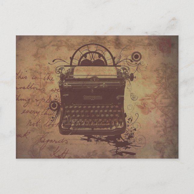 Steampunk Postcard Vykort (Framsida)