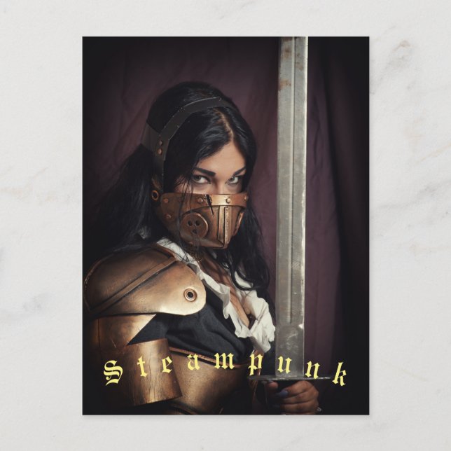 Steampunk Postcard Vykort (Framsida)
