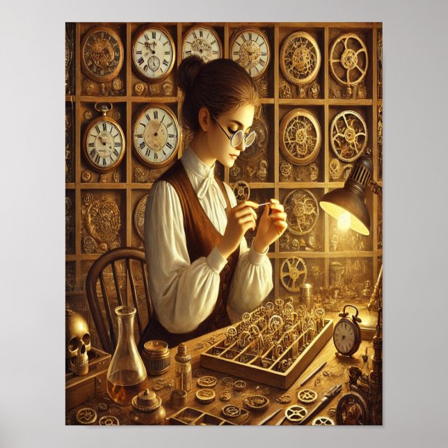 Steampunk Poster 12, The Clockmaker’s lärling (Framsidan)