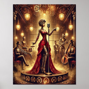 Steampunk Poster 14, ångstyrd långfågel