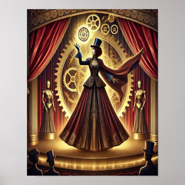 Steampunk Poster 17, Automaton Illusionist (Framsidan)