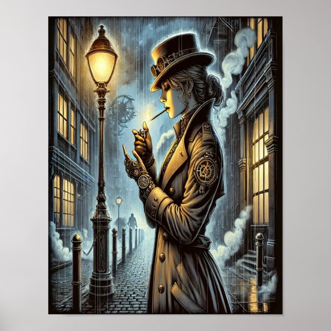Steampunk Poster 20, kriminalpolisen (Framsidan)