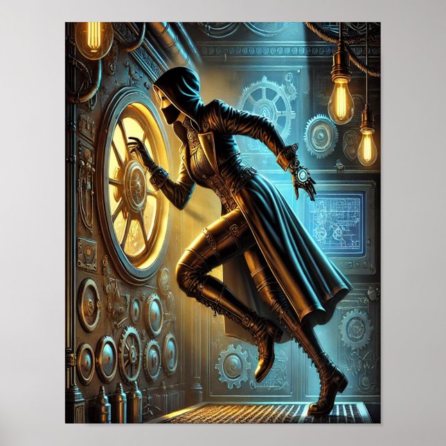 Steampunk Poster 21, The Steam-Shadow Spy (Framsidan)