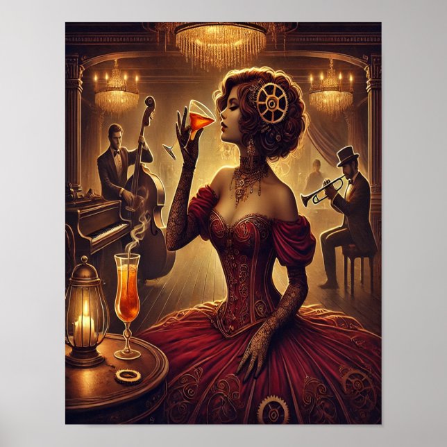 Steampunk Poster 22, The Blackout Seductress (Framsidan)