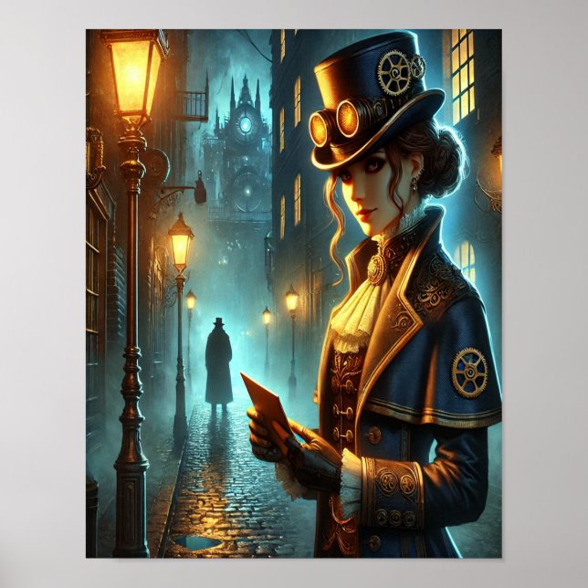 Steampunk Poster 23, Clockwork Informant (Framsidan)