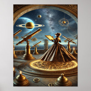 Steampunk Poster 27, Eterstyrd astronomer