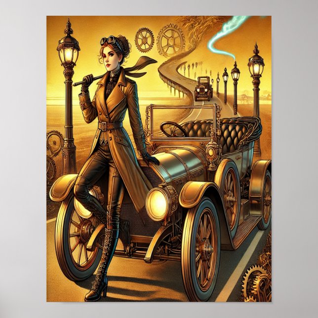 Steampunk Poster 30, Kor-Land Chauffeur (Framsidan)