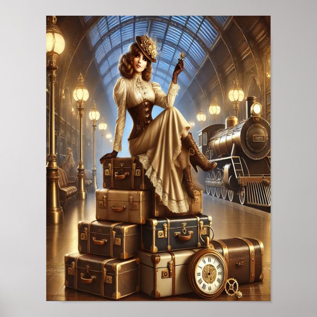 Steampunk Poster 31, The Luggage Cart Heiress (Framsidan)