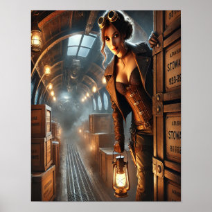 Steampunk Poster 32, Airship Stowaway