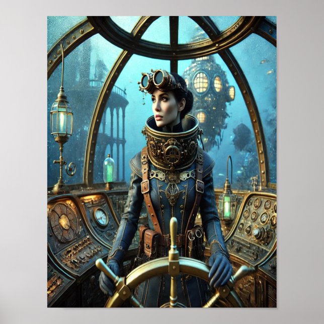 Steampunk Poster 34, Submersible Navigator (Framsidan)