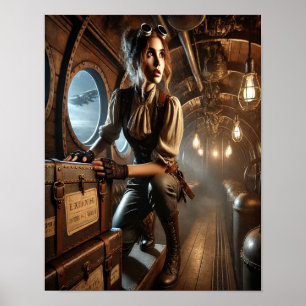 Steampunk Poster 42, Airship Stowaway