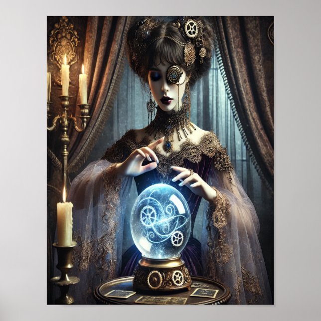 Steampunk Poster 44, The Spirit Medium’s Séance (Framsidan)