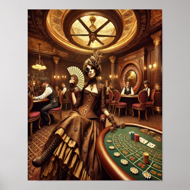 Steampunk Poster 53 Drottningen av Grand Casino (Framsidan)