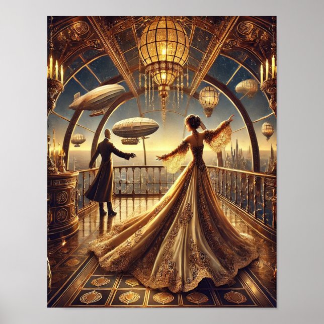 Steampunk Poster 5, Airship Ballroom Queen (Framsidan)
