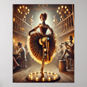 Steampunk Poster 61 Clockwork Saloon Dancer