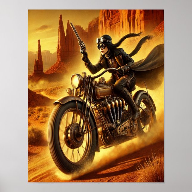 Steampunk Poster 62 Lone Outlaw's Getaway (Framsidan)