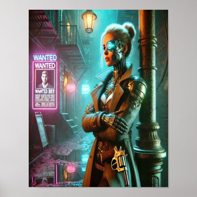 Steampunk Poster 66 Cybernetic Bounty Hunter (Framsidan)