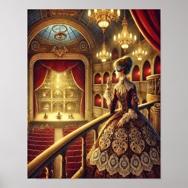 Steampunk Poster 6, Mekaniskt operapatron (Framsidan)