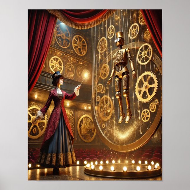 Steampunk Poster 72 Automaton Illusionist (Framsidan)