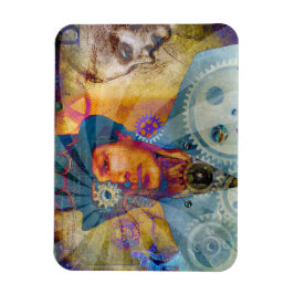 Steampunk Psychedelic Gear Magnet
